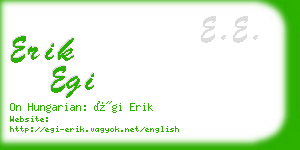 erik egi business card